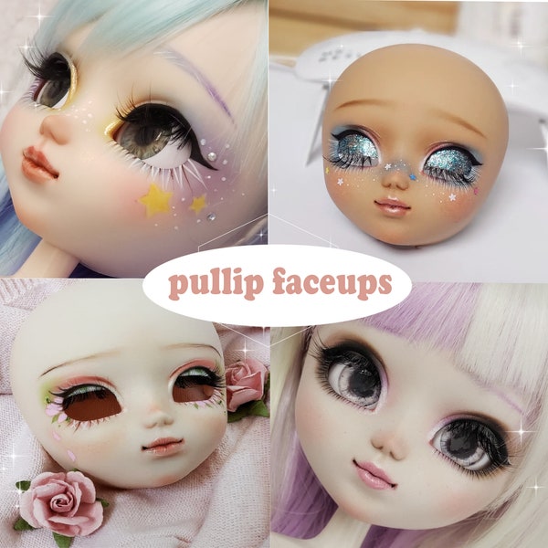 Pullip et Blythe face vers le haut | Commission maquillage pour poupées