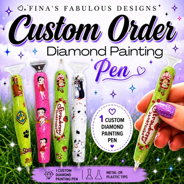 Custom Diamond Painting Pen, Personalized Drill Pen Metal or Plastic Tips, Tool Gift for Craft Hobby Diamond Art Accessories