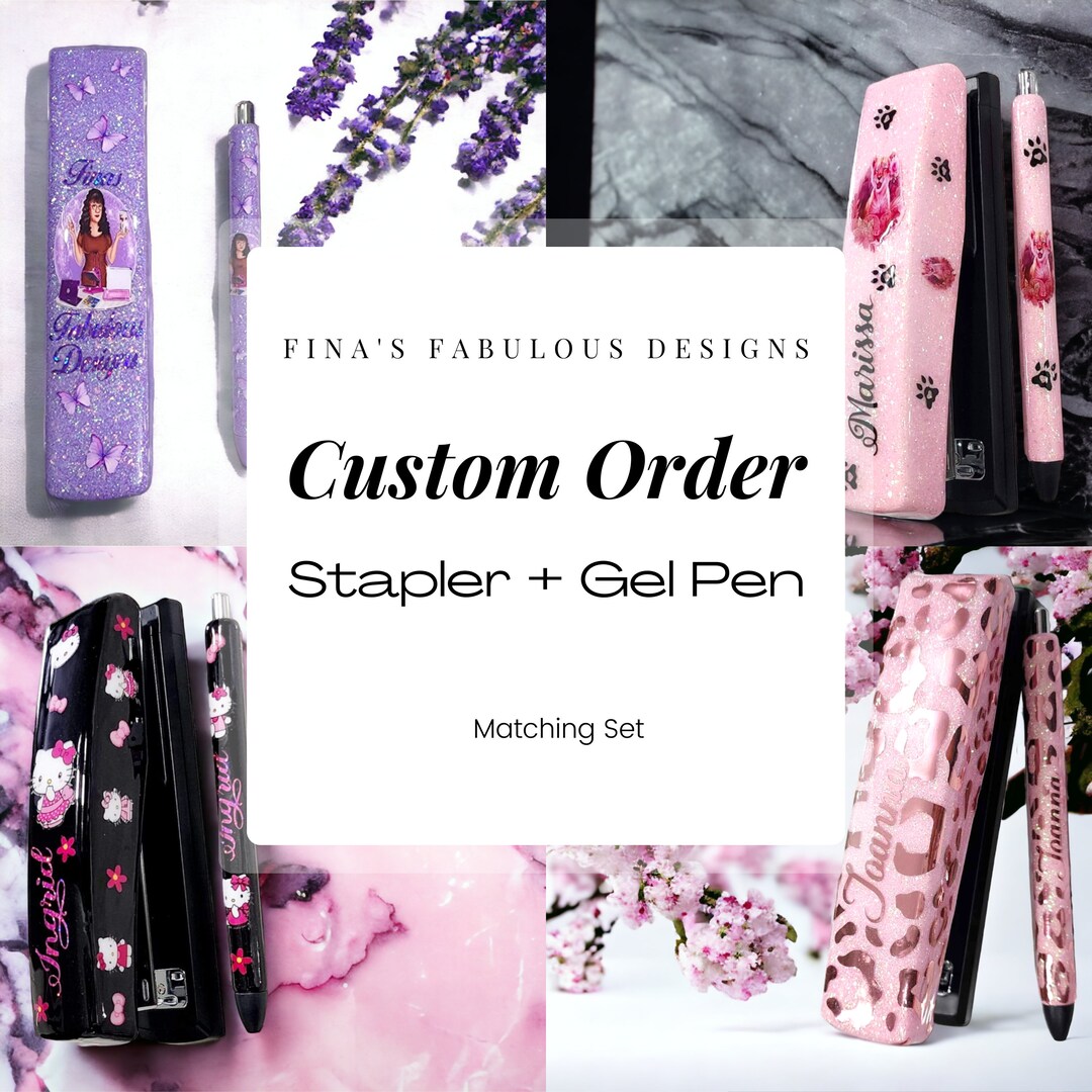 Custom Stapler & Pen Set / Custom Office Supplies / Work From Home ...