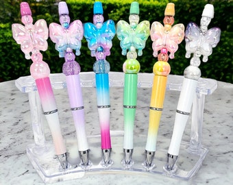 Butterfly Beaded Pen / Bling Pen / Crystal Pen / Stocking Stuffer / Diamond Pen / Gift Ideas / Besting Selling Pens / Beadable Pen / Bling