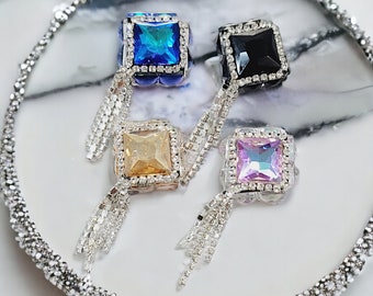 Cuentas colgantes con borlas cuadradas / Cuentas para bolígrafo / Suministros para bolígrafos / Accesorios para bolígrafos / Manualidades para bolígrafos / Diamantes de imitación / Gemas / Bolígrafo con cuentas / Bolígrafo focal