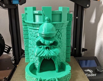 Grayskull dice tower STL File | Detailed Dice Tower | DND Dice Tower | STL File