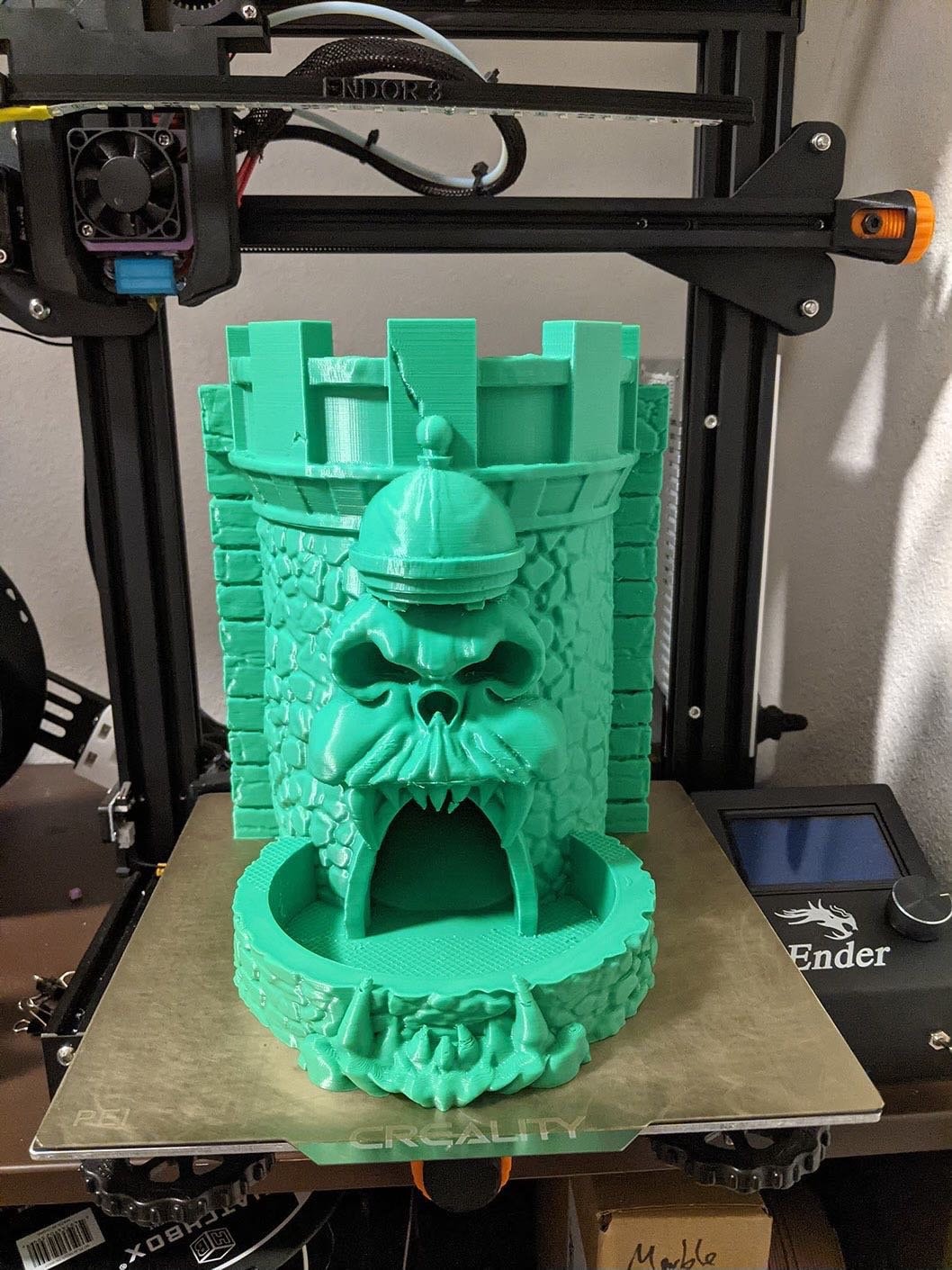 Grayskull Dice Tower STL File Detailed Dice Tower DND Dice Tower STL