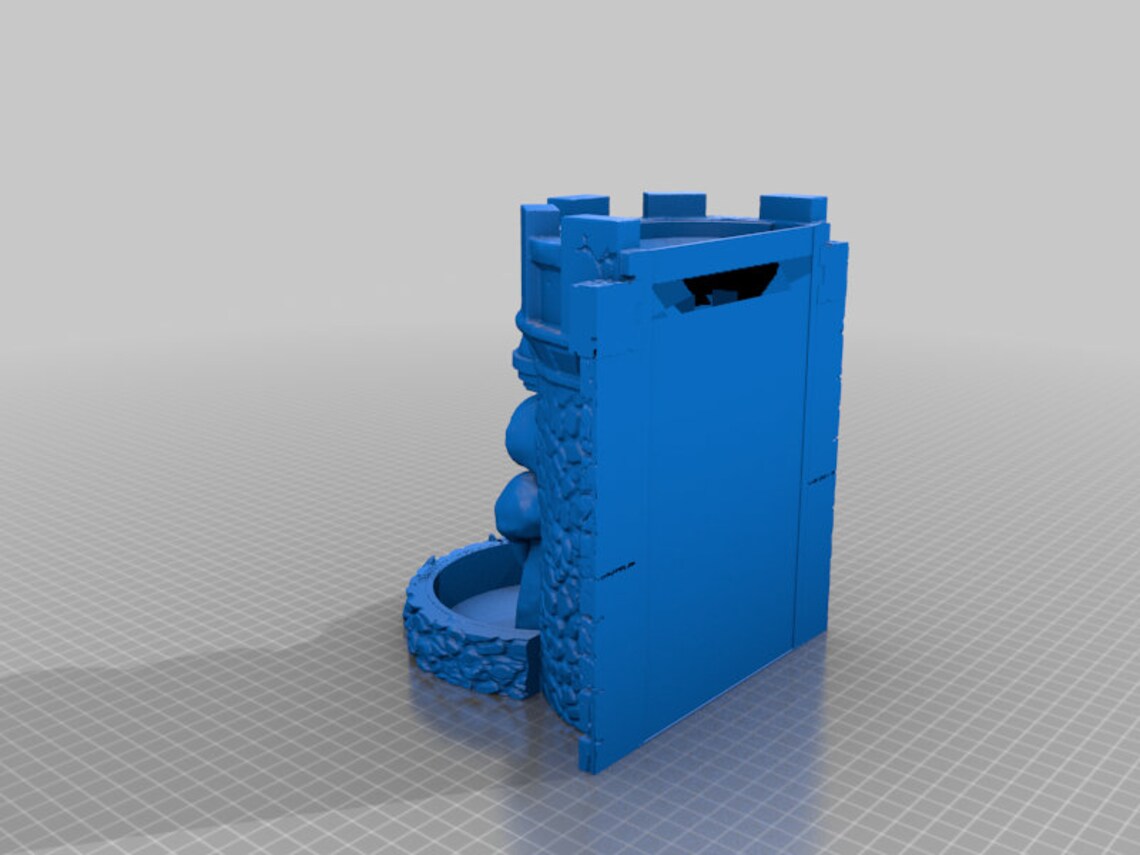 Grayskull Dice Tower STL File Detailed Dice Tower DND Dice Tower STL