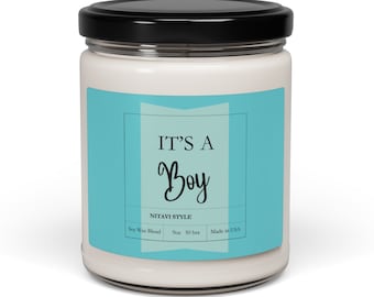 It's A Boy Scented Candle Pregnancy Gift Baby Shower & Newborn Gift Gender Reveal Gift Baby Announcement gift Welcoming Baby Boy Unique Gift