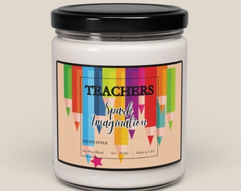 Teacher Appreciation Gift Scented Candle Gift End of School Year Gift Teacher Holiday Gift Appreciation Week Gifts for Her Back to School