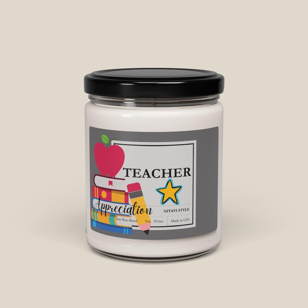 Teacher Appreciation Scented Candle Gift End of School Year Gift ...