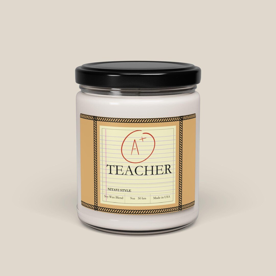 Teacher Appreciation Gift Scented Candle Gift End of School Year Gift ...
