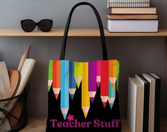 Teacher Stuff Travel Tote Market Shopping Bag Gifts Totes Trendy Totes Accessories Book Bag Gift for Teacher Appreciation Retirement Him Her