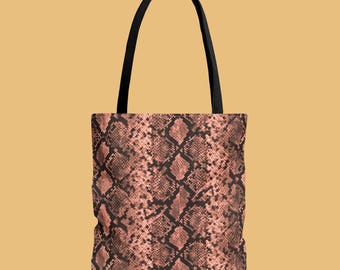 Snake Print Travel Tote Market Shopping Bag Fashion Lovers Gifts Totes Trendy Totes Accessories Book Bag Gift for Brides Wedding Souvenir