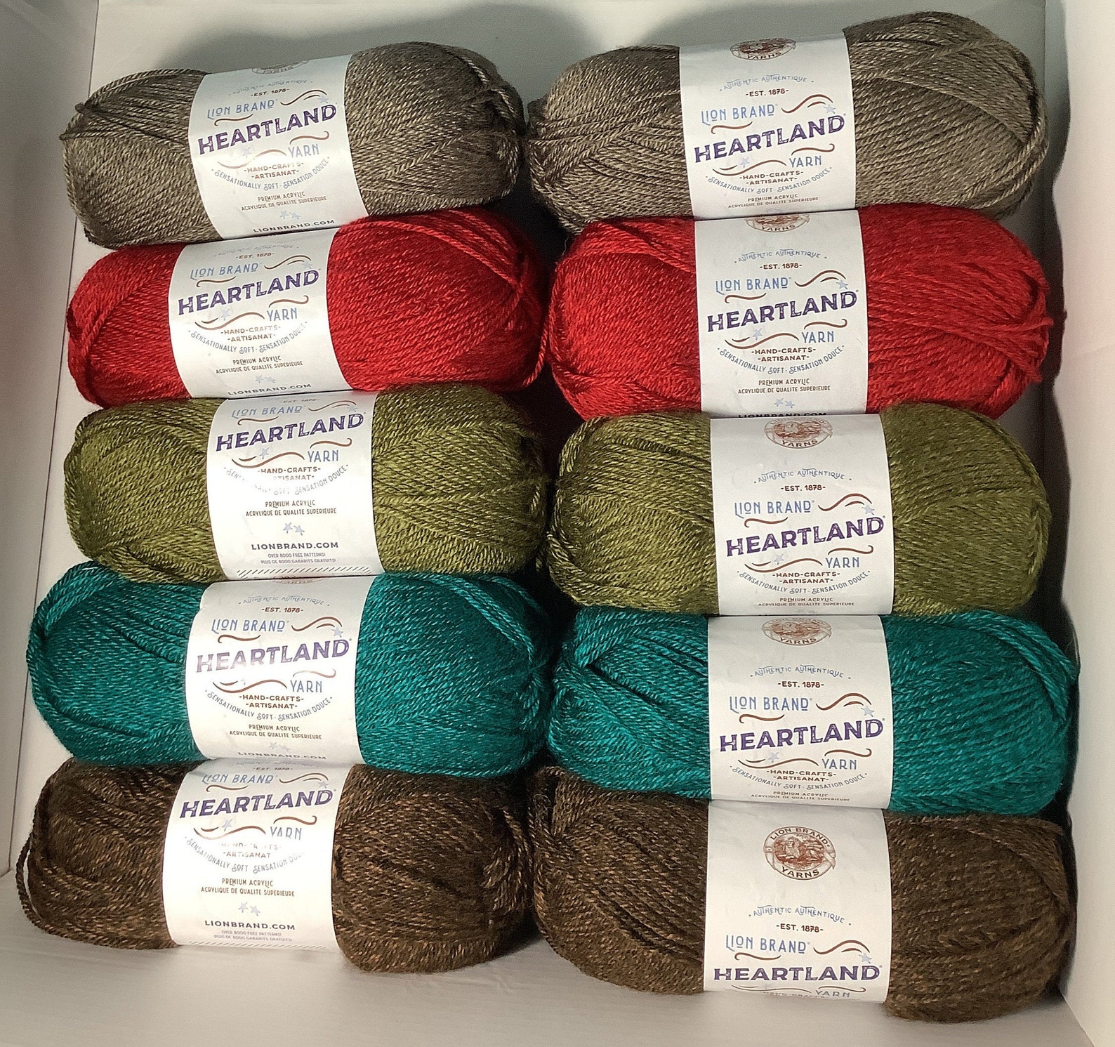 1 Lion Brand HEARTLAND Premium Acrylic Yarn 5oz/142g Etsy