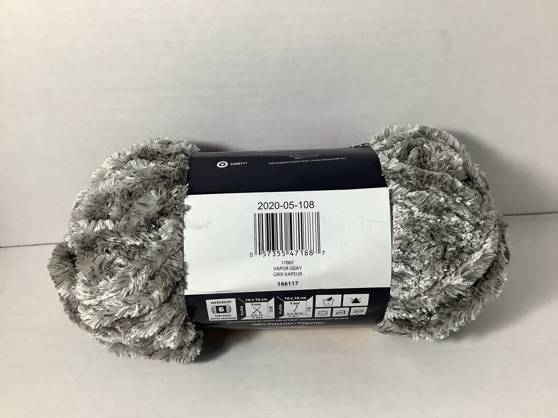 1 Yarnspirations BERNAT VELVET PLUS Vapor Gray or Red Rust Etsy