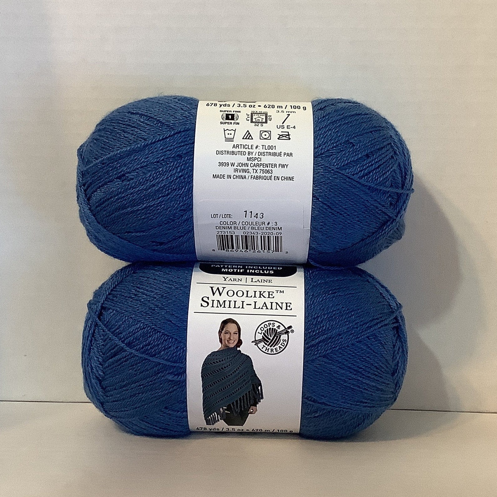 2 WOOLIKE Acrylic yarn by Loops & Threads 678 yds/620m Etsy