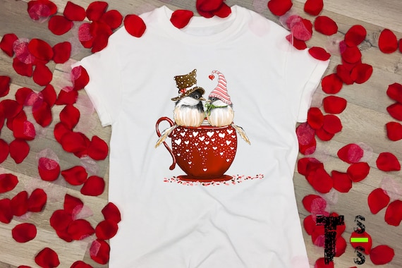 Valentine "Chickadee Coffee Cup" Tshirt