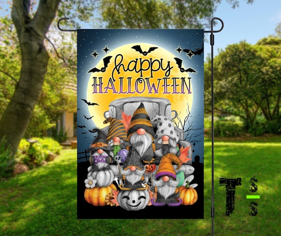 Halloween - Happy Halloween Gnome Flag