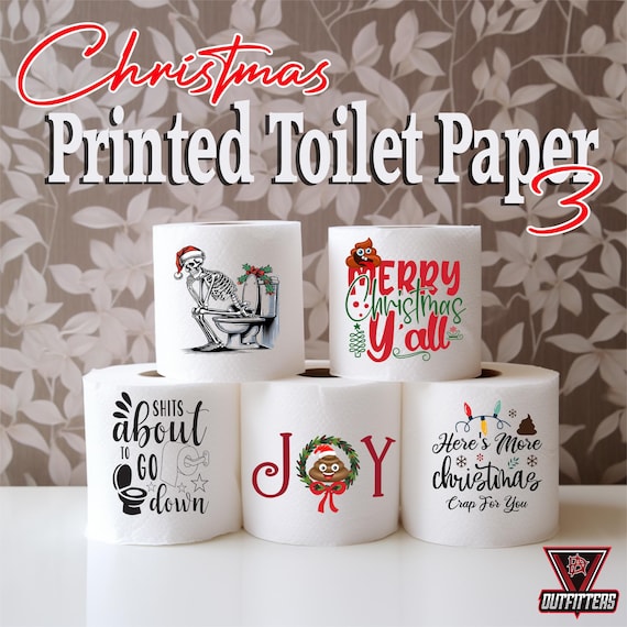 Christmas toilet paper 3, gag gift, holiday gift, Christmas gift, Christmas toilet paper, stocking stuffer, secret santa, holiday gift,
