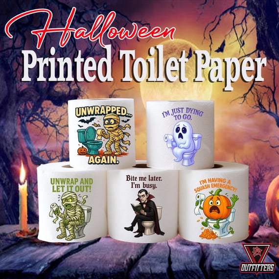 Halloween Prank Toilet Paper: Funny Gag Gift with Ribbon