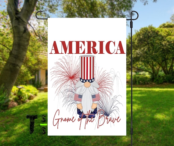 America Gnome Of The Brave Flag