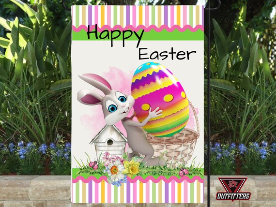 Rabbit With Large Egg flag