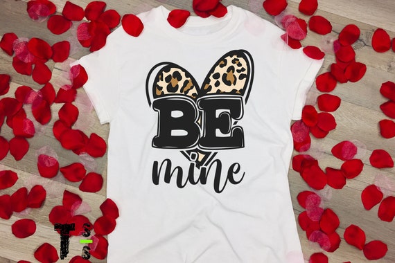Valentine "Be Mine Lepard Heart" Tshirt