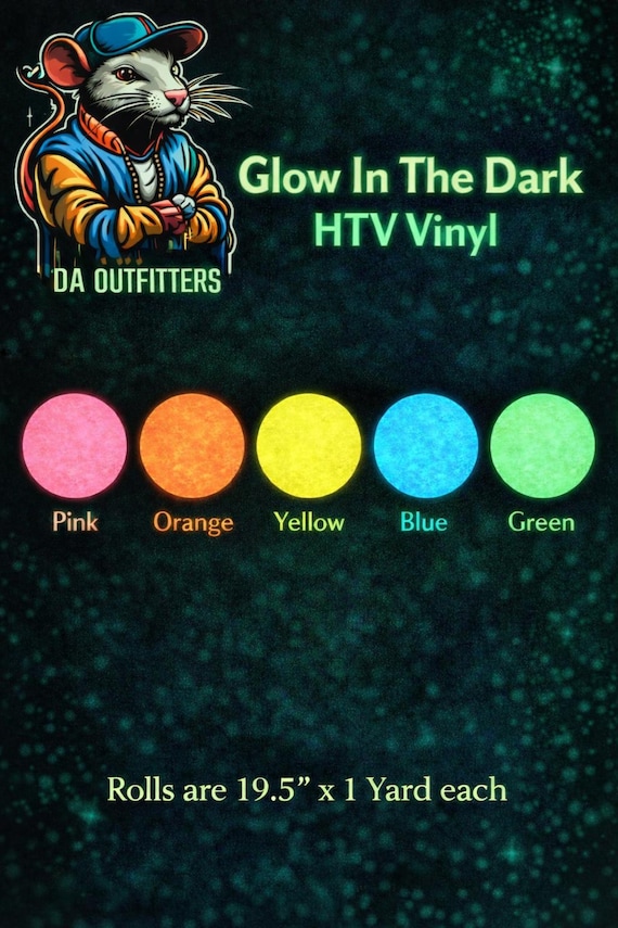 Glow In The Dark HTV Vinyl | 19.5" x 1 Yard Roll