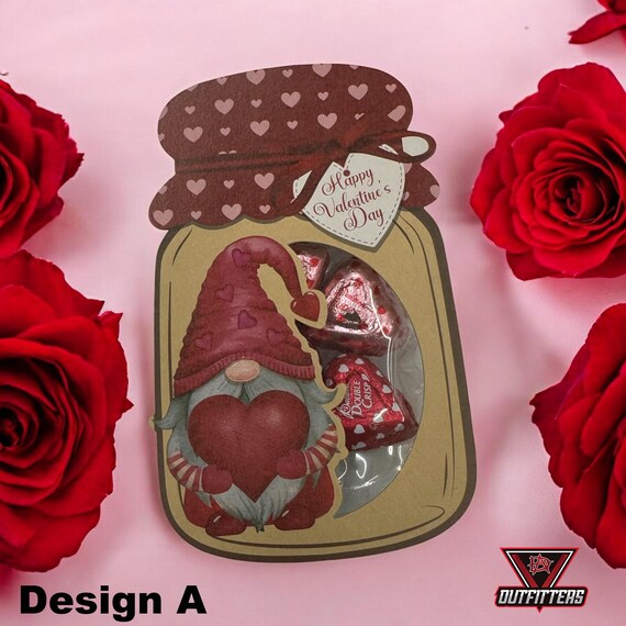 Valentines Mason Jar Candy Card, Candy Cards,Valentine Day Gift,Mason Jar, Great For The Kids