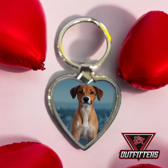 Custom Metal heart photo keychain - Valentine's Day Gift,Birthday Gift, Anniversary Gift