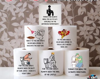 Fathers day gift, gag gift, birthday gift, birthday, birthday present paper, Dad Gift,fathers day,gift for him,printed toilet paper