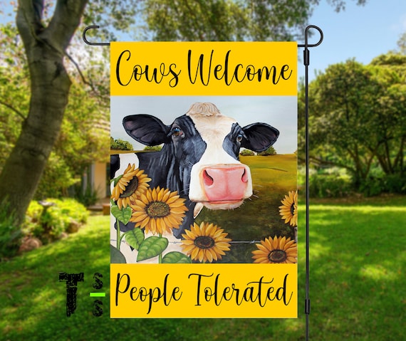 Cow's Welcome Yard Garden Flag
