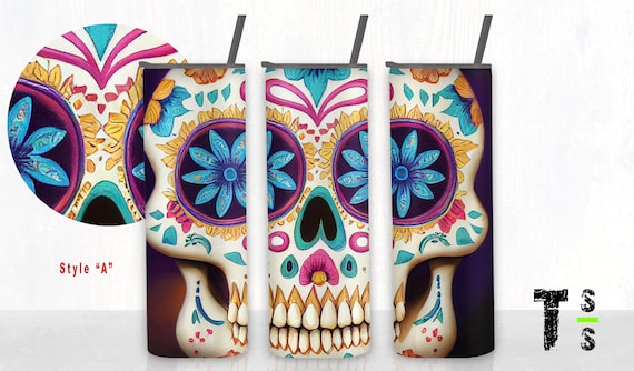 Sugar Skulls 20oz Skinny Tumbler