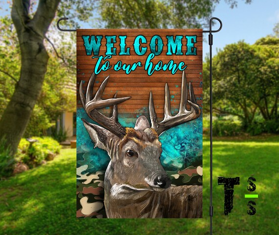 Hunt - Buck Deer Welcome Flag