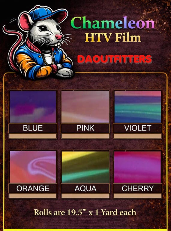 Chameleon Glitter HTV – Iridescent Heat Transfer Vinyl – Circuit & Silhouette –  Iron On Vinyl