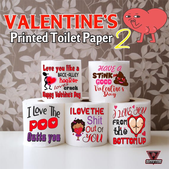 Valentine toilet paper, gag gift, valentine gift, valentine, valentine present paper, love