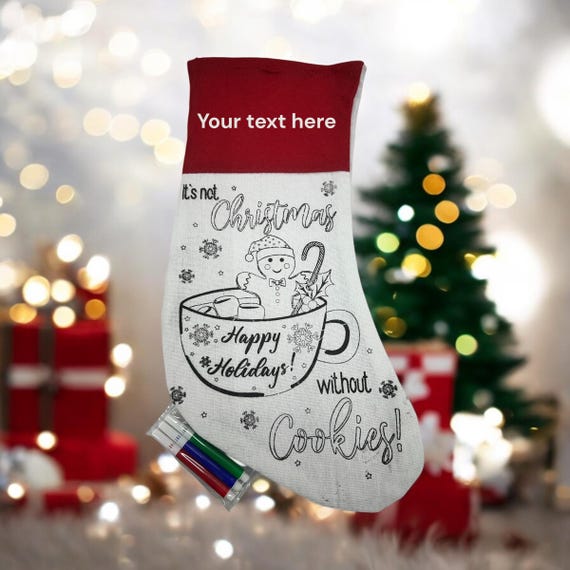 Holiday Coloring Stockings, Coloring Gift Stocking, Christmas Coloring Stocking, Great Christmas Gift