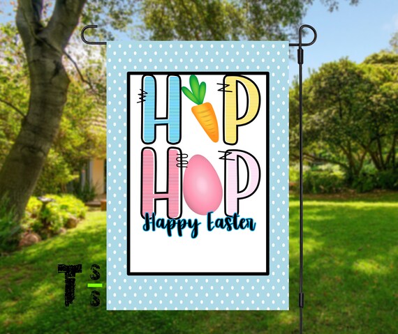 Hip Hop Easter Garden Flag