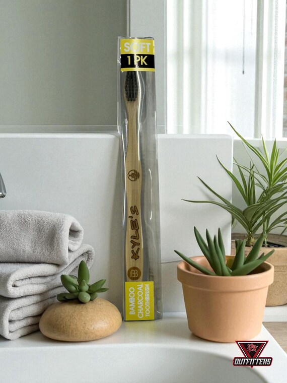 Personalized Bamboo Toothbrush – Custom Engraved Wooden Toothbrush, Eco-Friendly Travel Toothbrush, Family Name Gift, Wedding or Family Gift