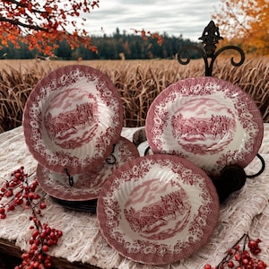 Johnson Brothers Transferware Red - Etsy