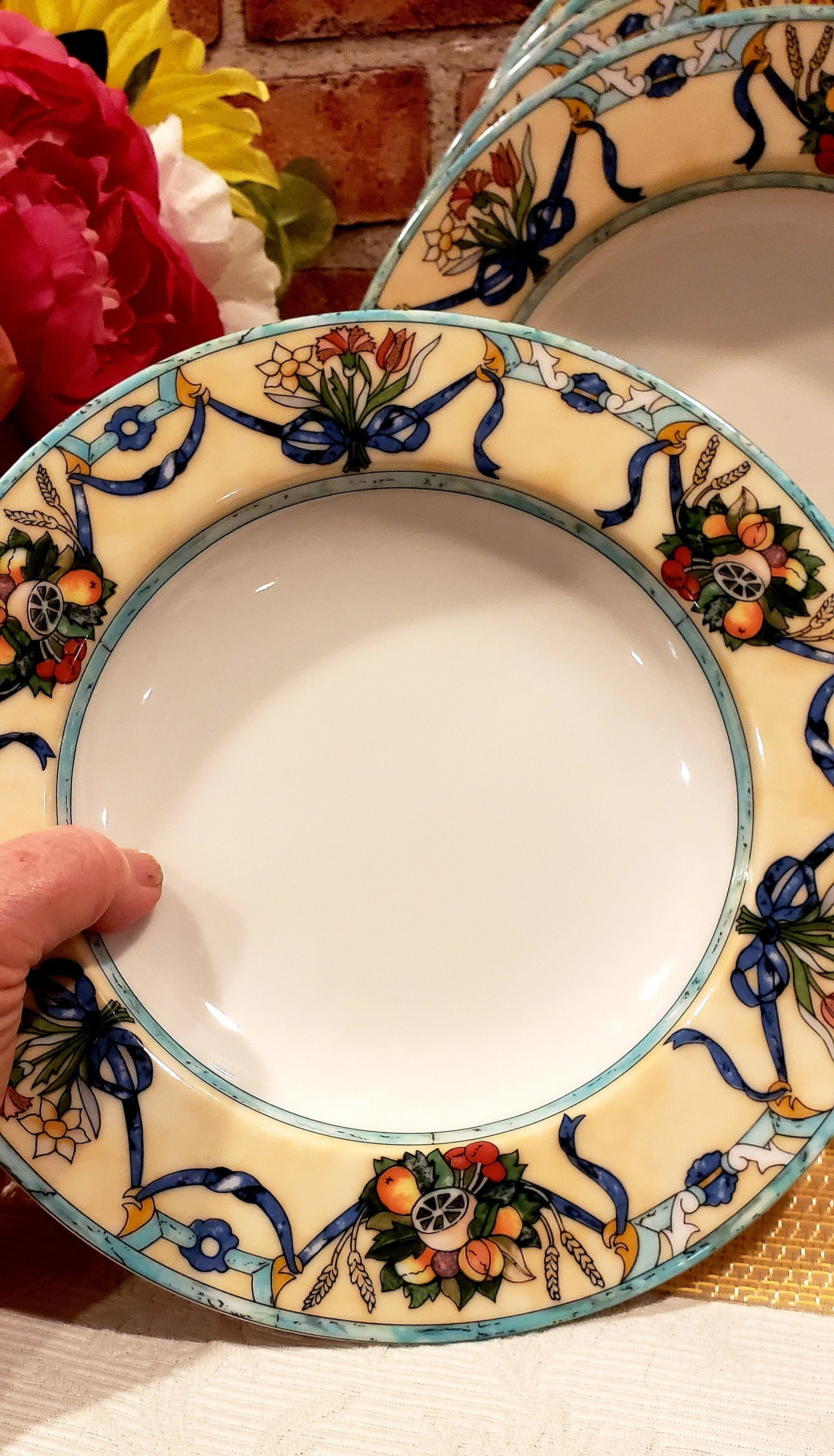 ビレロイ&ボッホ Castellina パスタプレート 4枚セット Boch bouquet