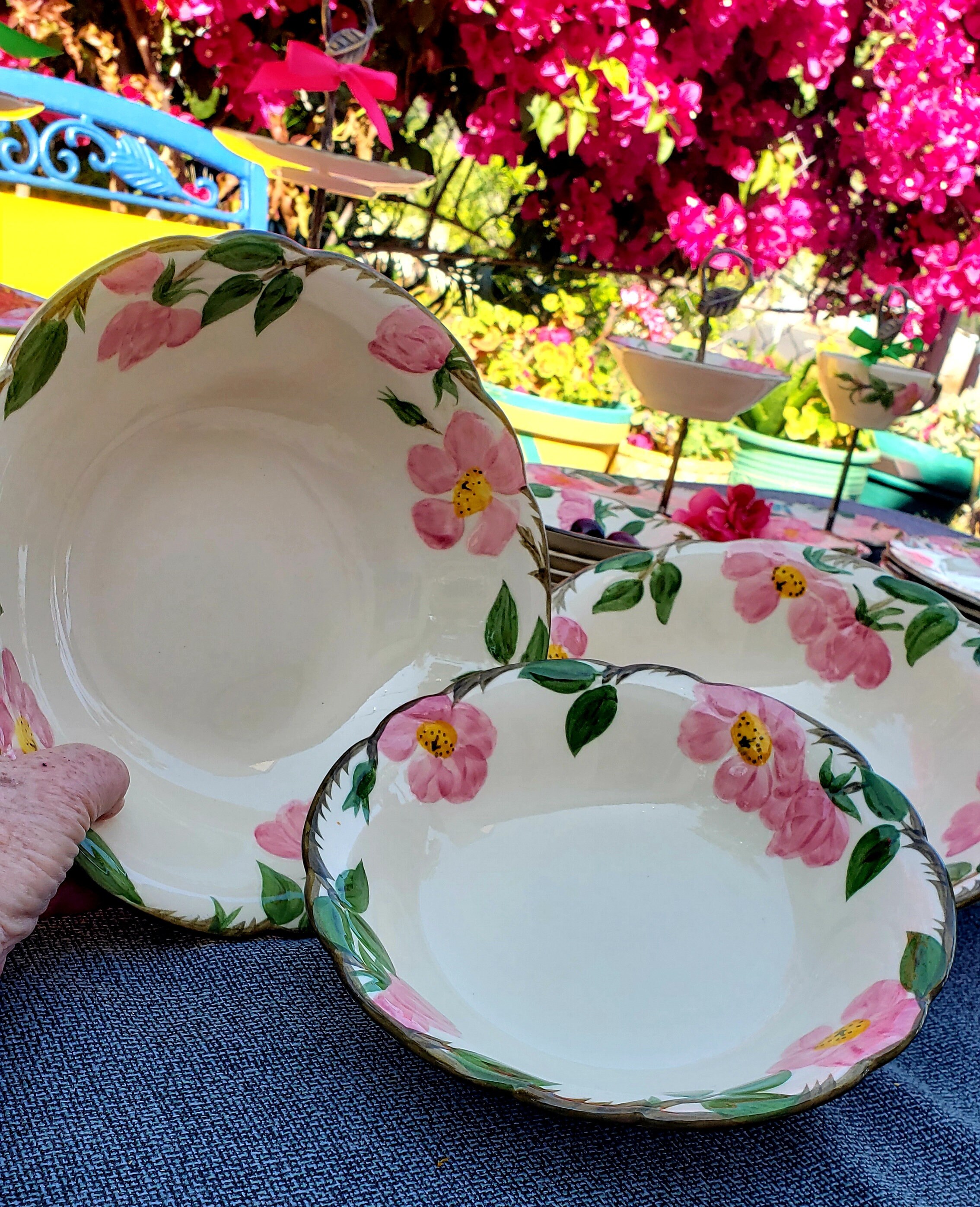 FRANCISCAN Desert Rose SERVING BOWLS Veggie Bowls Wedding Reception Bridal or Baby Shower Brunch Anniversary Housewarming