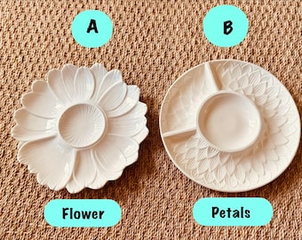 2 DISTINCTIVELY Different ARTICHOKE Serving Plates ~ Made in ITALY