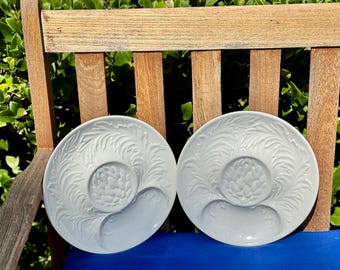 BOHEMIAN ARTICHOKE Serving Plates ~ Set of 2 ~ Made in the USA