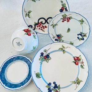 VILLEROY&BOCH　ヴィンテージ　ストロベリー　フルーツボウル&プレート VILLEROY&BOCH ヴィンテージ ストロベリー フルーツボウル&プレート