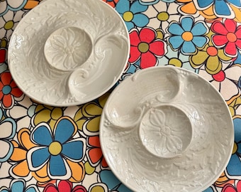Ed LANGBEIN ORIGINAL, Boho ARTICHOKE Serving Plates ~ Set of 2 ~ Made in France
