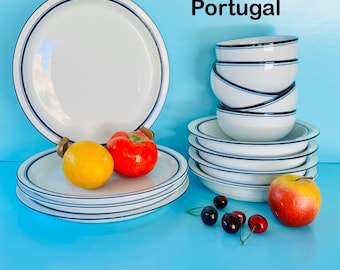 DANSK Bistro Christianhavn: Crisp Nautical Danish Modern Bowls and Plates