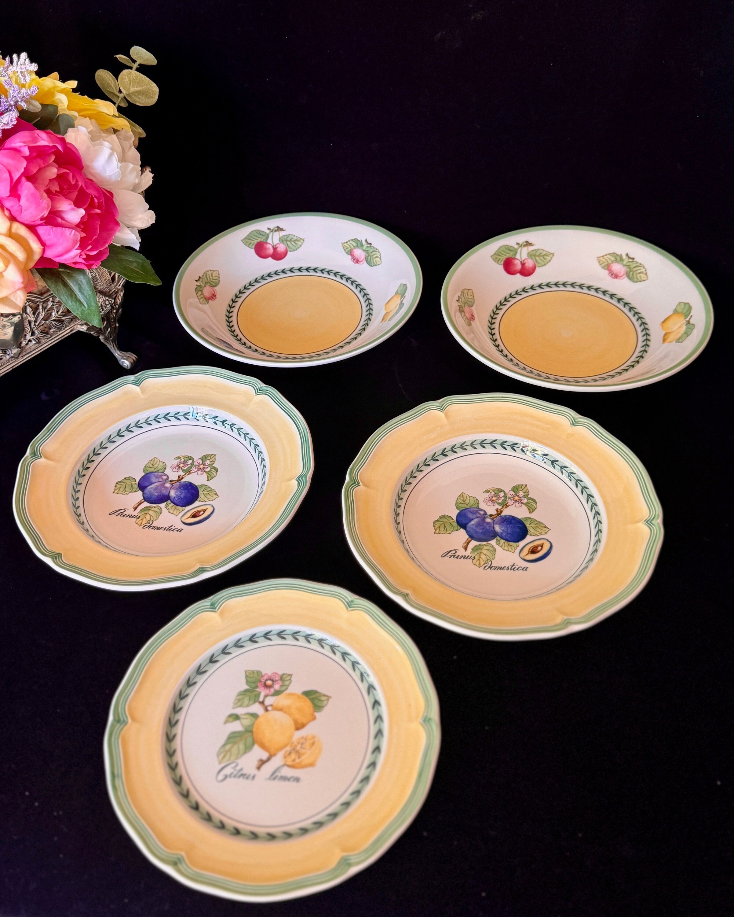 Assiette Plate Villeroy & Boch French Garden – 21cm – Décor Fruits – Porcelaine – Occasion