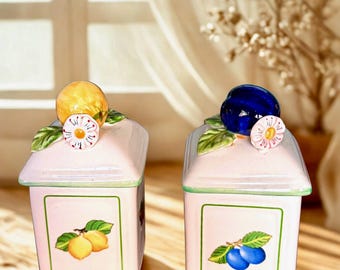 Villeroy & Boch French Garden Charm Jam Jars: Lemon or Plum Finial (Sold Separately)