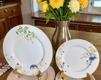 PAULA DEEN “Spring Medley” BLUEBIRD Dinner or Salad Plate: Each Sold Separately