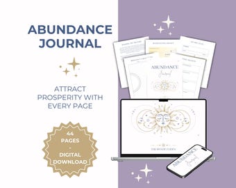 Abundance Journal: Manifestation & Gratitude Prompts (Printable PDF)