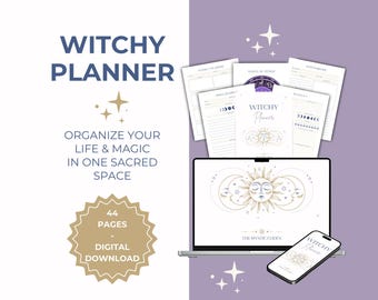 Witchy Planer PDF: Rituale, Zaubersprüche und Mondphasen (digitaler Download)