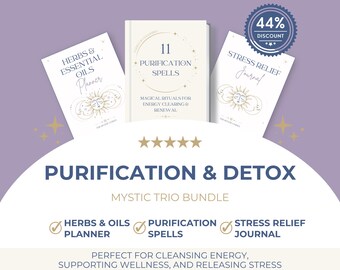 Purification & Detox Journal Bundle – Witch Spellbook, Herbal Wellness (Digital Download)